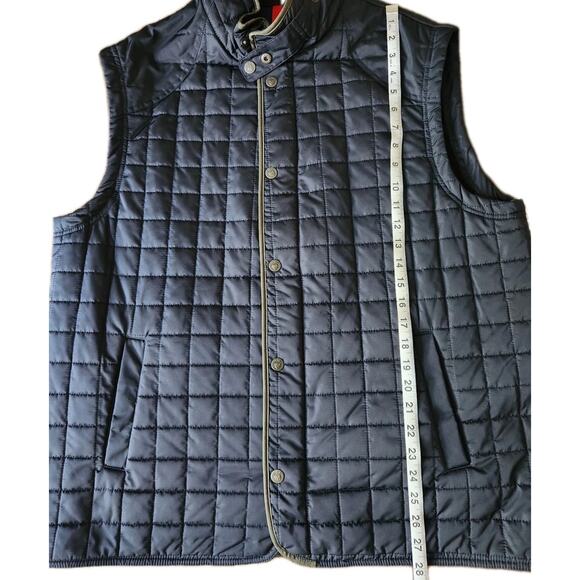 Daniel Cremieux Quilted Navy Green Trim Vest Fleece lined Outerwear size XL - Picture 8 of 8